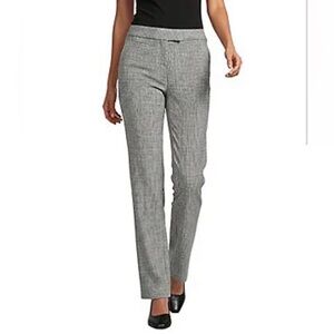 Investments, women size 14 L straight leg front button trousers, grey color